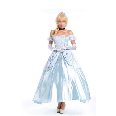 Movie Adult Cinderella Costumes Deluxe Ball Gown Cinderella Cosplay