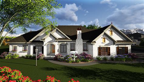 One Story European House Plan 890027ah Architectural Designs