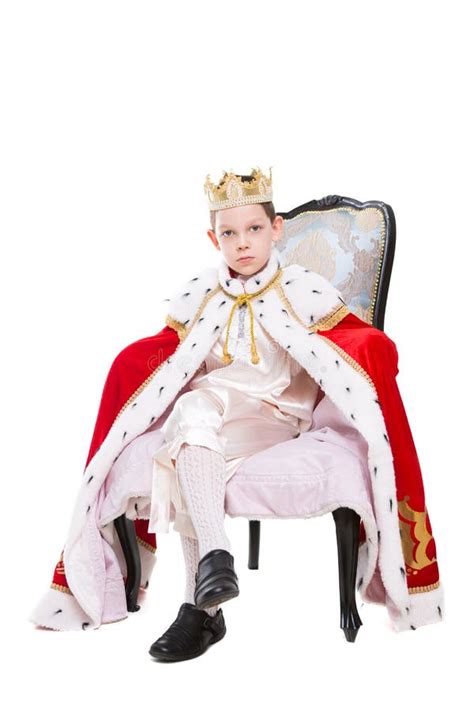 Cute Boy Wearing Costume Of A King Stock Image Image Of Little Dress