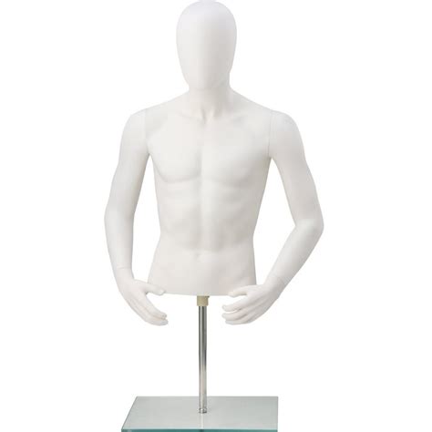 Pp Plastic Blowing White Upper Body Male Torso Mannequin China Female