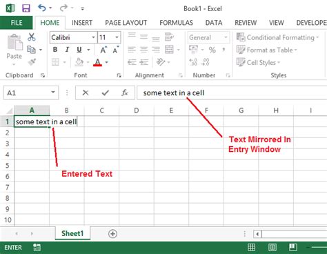 Excel 2013 Text Entry Chimpytech