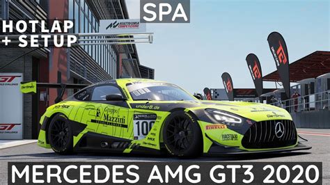 ACC Mercedes AMG GT3 2020 EVO Spa Setup Hotlap YouTube