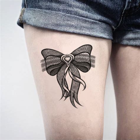 Top More Than 71 Bow Thigh Tattoo Latest In Cdgdbentre
