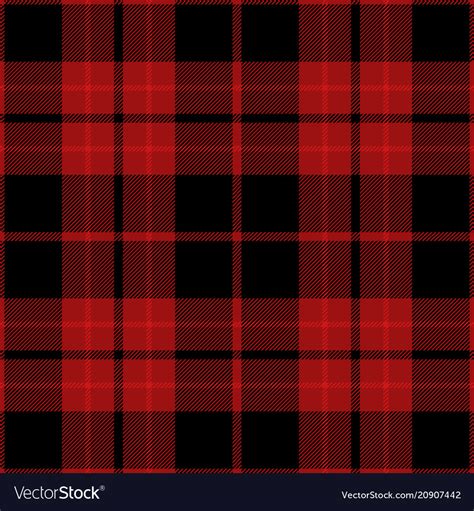 Red And Black Tartan Plaid Seamless Pattern Vector Image