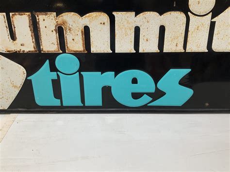 Summit Tires Horizontal Embossed Tin Sign 48x16 At Las Vegas 2019 As