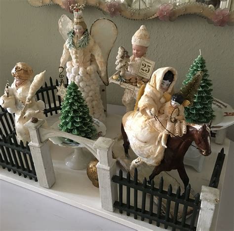 Pin By Jeanette On Wattefiguren Spun Cotton Ornaments Christmas