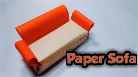 How To Make A Paper Sofa Diy Paper Craft Ideas Youtube