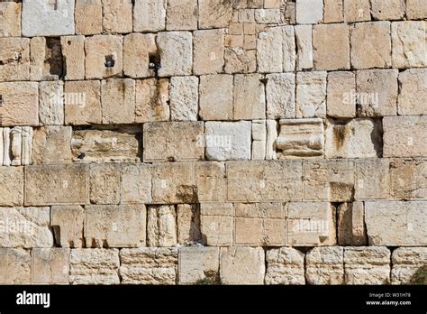 Stone Blocks Of The Crying Wall In Jerusalem Stock Photo Alamy