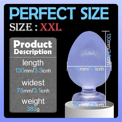 Extra Large Bead Anal Butt Plug Suction Cup Big Huge Dildo Sex Toy For