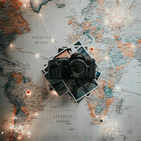 Flatlay Inspiration · Via Custom Scene · Map Of The World With Photos