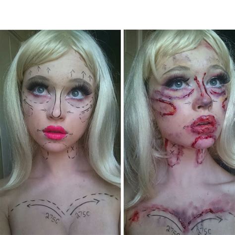 Barbie Before And After Plastic Surgery Plastic Surgery Face Makeup Halloween Face Makeup