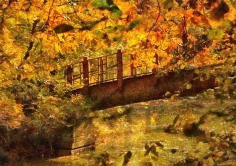 Autumn Bridge The Hidden Bridge Photograph By Mike Savad Fine Art