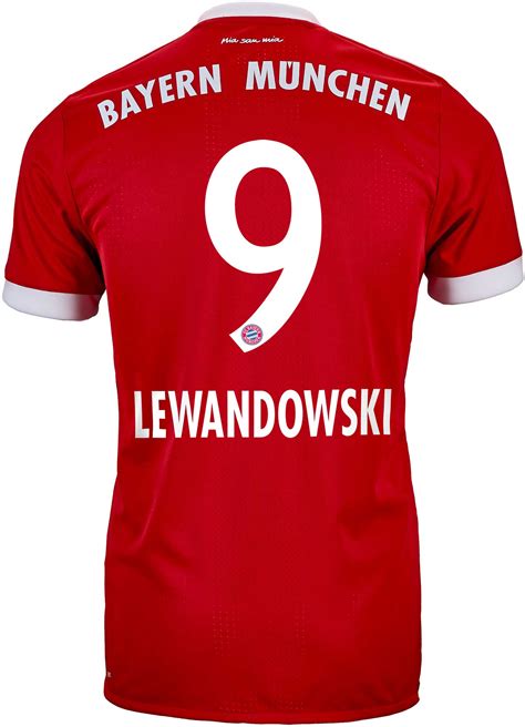 Adidas Lewandowski Bayern Munich Home Match Jersey 17 18