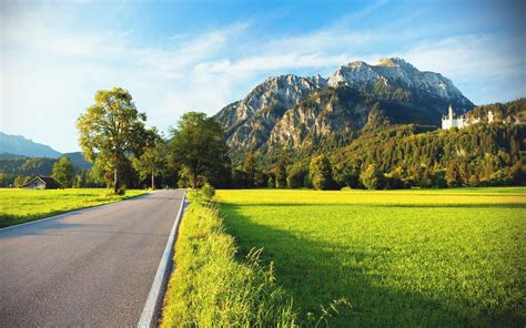 Mountains Forest Sky Clouds Nature Landscape Wallpapers Hd