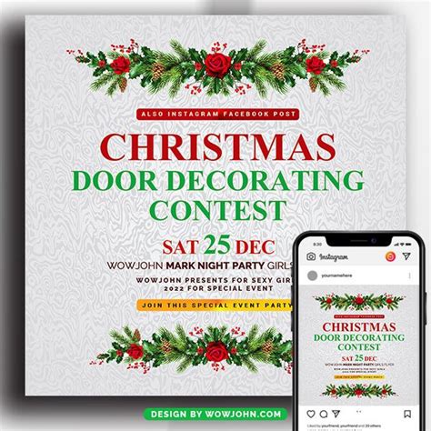 The Christmas Door Decor Contest Is On