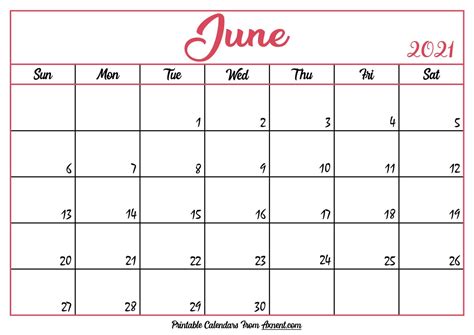 Here we are providing several formats of editable 2021 printable template like pdf, word, excel, png, jpg free printable 2021 calendar template in pdf, word, excel. Printable June 2021 Calendar Template - Time Management ...