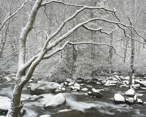 42 Smoky Mountain Winter Scenes Wallpaper On