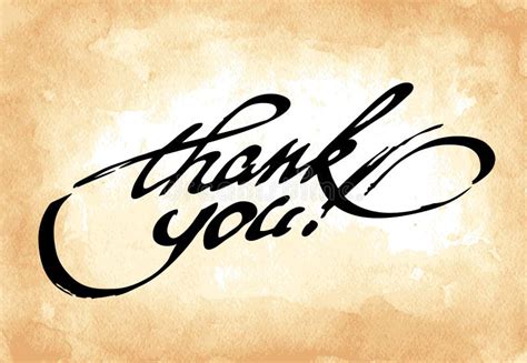 Thank You Lettering Stock Vector Illustration Of Script 100680310