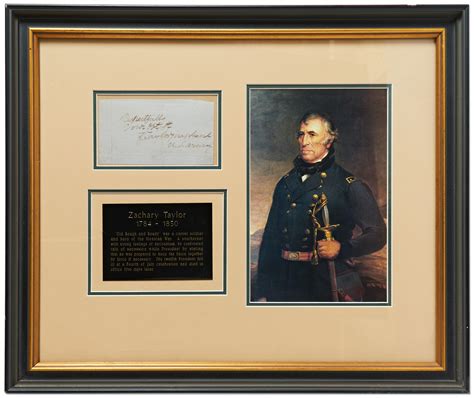 Lot Detail President Zachary Taylor Signature As Major General