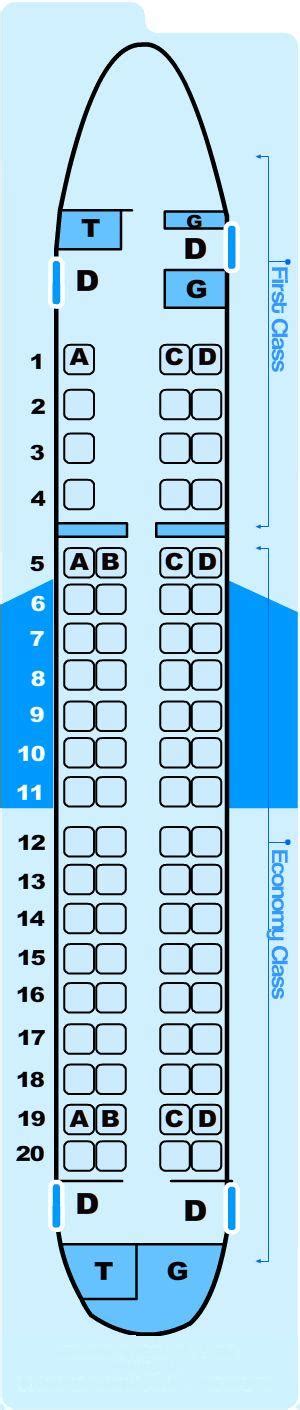 Seat Map Northwest Airlines Embraer E75ec5