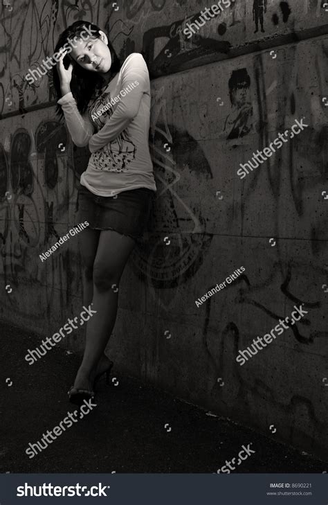 Asian Girl Posing In A Dark Urban Alley Stock Photo 8690221 Shutterstock