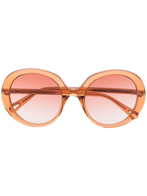 Chloé Eyewear Esther Round Frame Sunglasses Farfetch