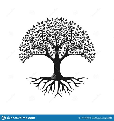 Vector Black Tree Of Live Icon On White Background Stock Vector