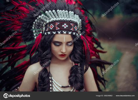 portrait girl beautiful face art native american creative warrior combat makeup indian woman
