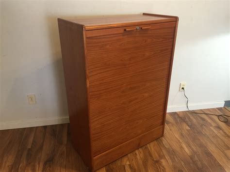 Modern file cabinet with lock. SOLD - Large Teak File Cabinet Locking Tambour Door ...