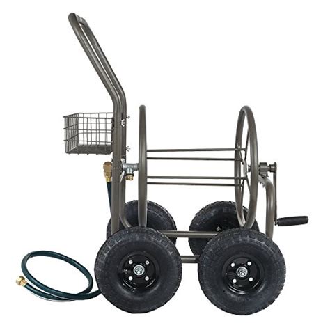 Palm Springs 4 Wheel Portable Garden Hose Reel Cart On Wheels Holds 250ft Garden Hose Buy