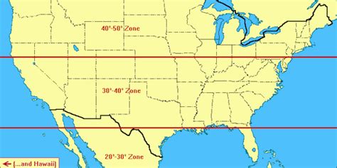 United States Latitude Map Earthsky