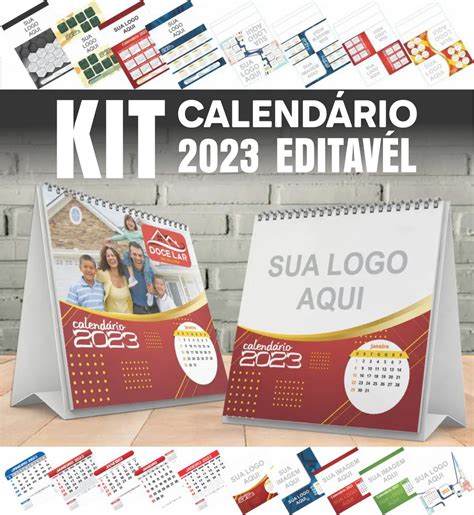 Kit Calendário 2023 Editável Elo7 Produtos Especiais