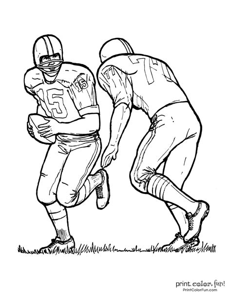 14 Football Player Coloring Pages Free Sports Printables Print Color