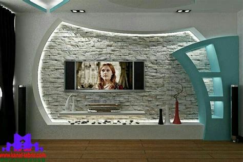 Gypsum Board Tv Wall Design With Led Lights For Modern Living Rooms 2019