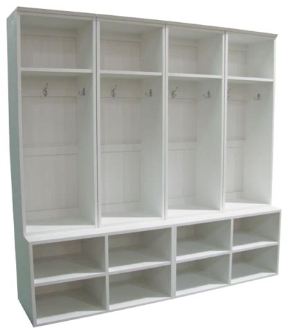 Custom Wide Lockers on Cubby Benches - Sawdust City Custom Furniture