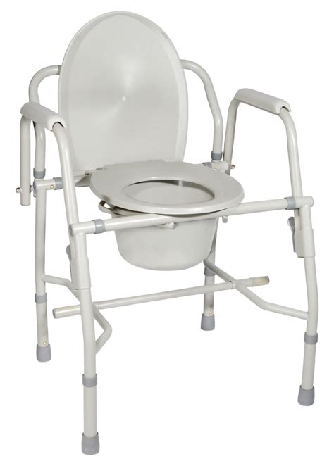 Living Well Hme Stationary Commodes Steel Drop Arm Commode