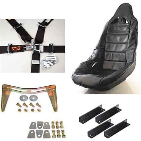 Jegs 70250k8 Pro High Back Ii Race Seat Kit Includes Black Seat Black