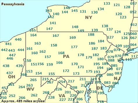 Pennsylvania Zip Codes Map Free