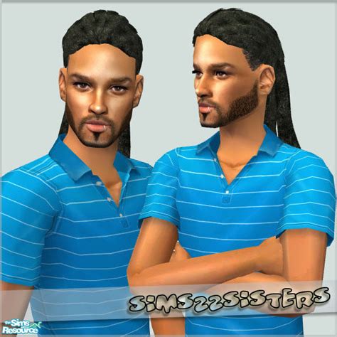 The Sims Resource S2s Dreadlock Ponytail For Male 1