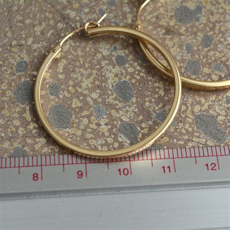 Pair Mm K Gold Filled Hoops Square Tube Gold Hoops Etsy