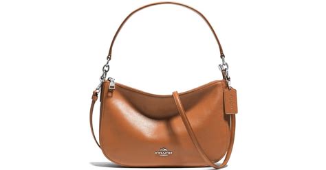 Coach Chelsea Leather Crossbody Bag In Brown Lyst
