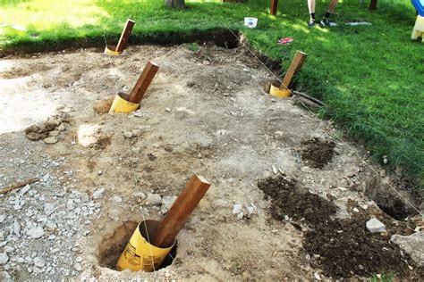 How Install Concrete Deck Footings