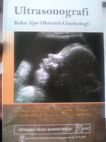 Jual Ultrasonografi Buku Ajar Obstetri Ginekologi Dr Harry Kurniawan Gondo Sp Og M Hum Dkk Di