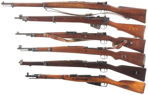 Six Bolt Action Military Rifles A Spanish Mauser Model 1893 Rifle