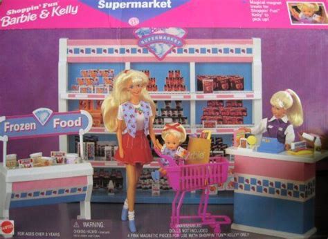Barbie Shoppin Fun Barbie And Kelly Supermarket Playset 1996 Arcotoys