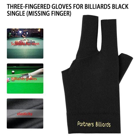 Buy Flagship Spandex Snooker Billiard Cue Glove Pool Left Hand Open Three Finger Accessory At