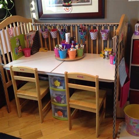 Baby Cot Turned Into A Desk Diy Kids Furniture Nursery Furniture