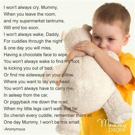 One Day Mummy Growing Up Quotes Mom Poems Quotes For Kids