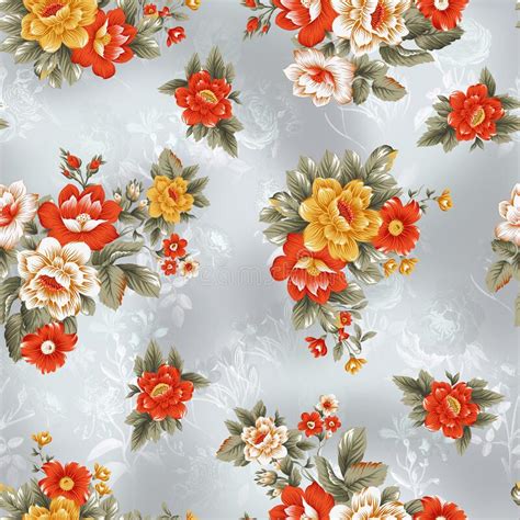 Beautiful Flower Pattern Floral Colorful Seamless Allover Design