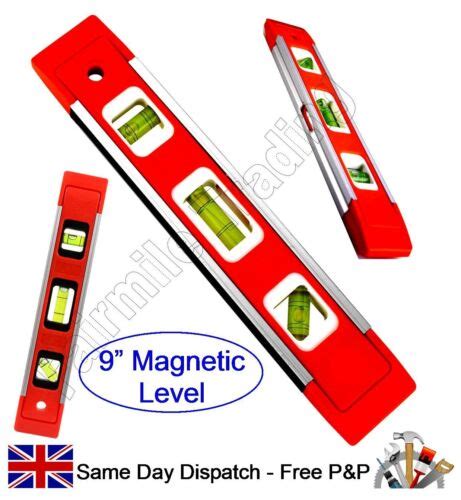 Quality 9 Magnetic Spirit Level 3 Vials Torpedo Boat Scaffold Builder